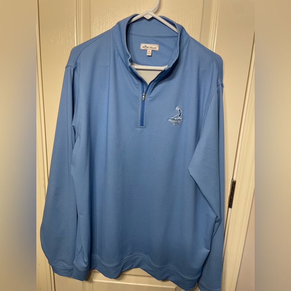 Peter Millar Light Blue Patterned Performance Pul… - image 1